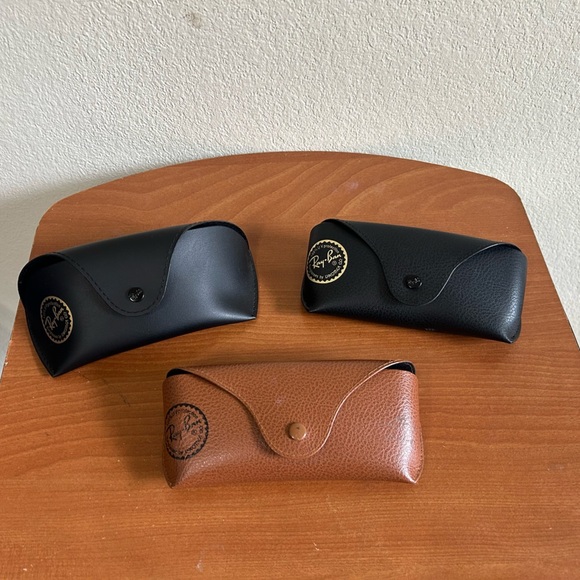 Ray-Ban Black and Brown Sunglasses Cases Paper Included Case ONLY Snap Closure - Picture 1 of 6